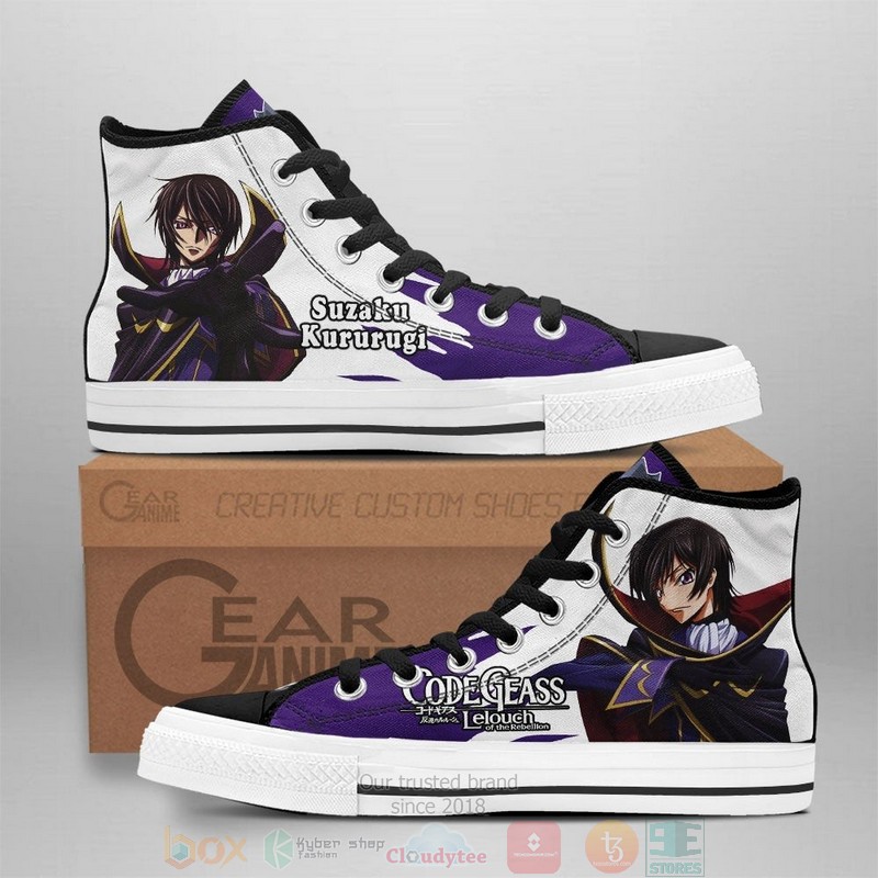 Code Geass Lelouch Lamperouge Anime Canvas High Top Shoes