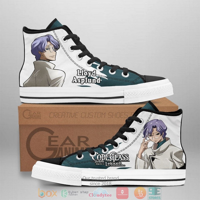 Code Geass Lloyd Asplund High Top Canvas Shoes 1 Code Geass Lloyd Asplund High Top Canvas Shoes