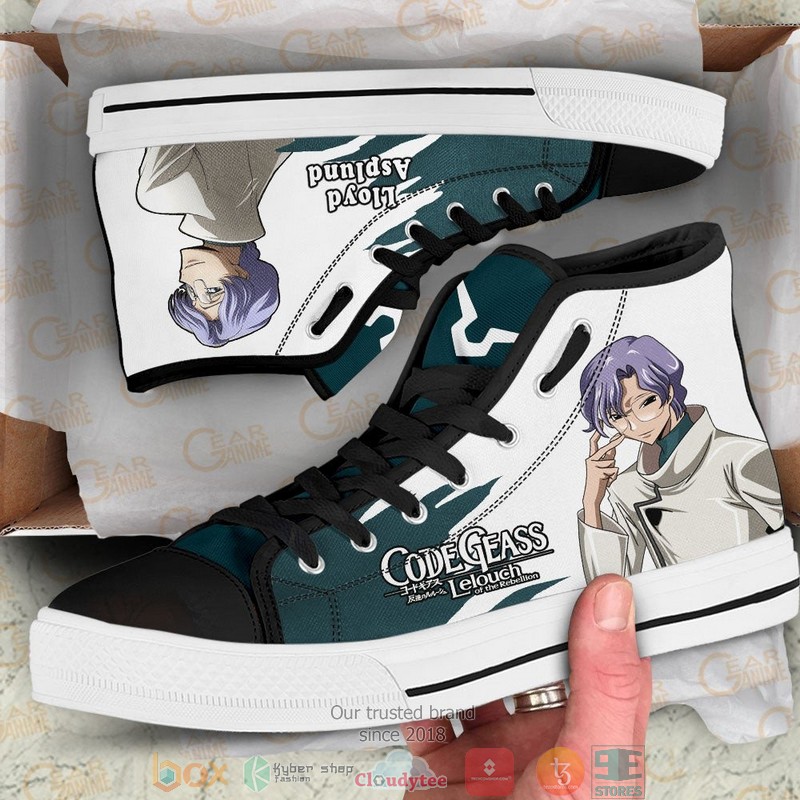 Code Geass Lloyd Asplund High Top Canvas Shoes 2 Code Geass Lloyd Asplund High Top Canvas Shoes 1