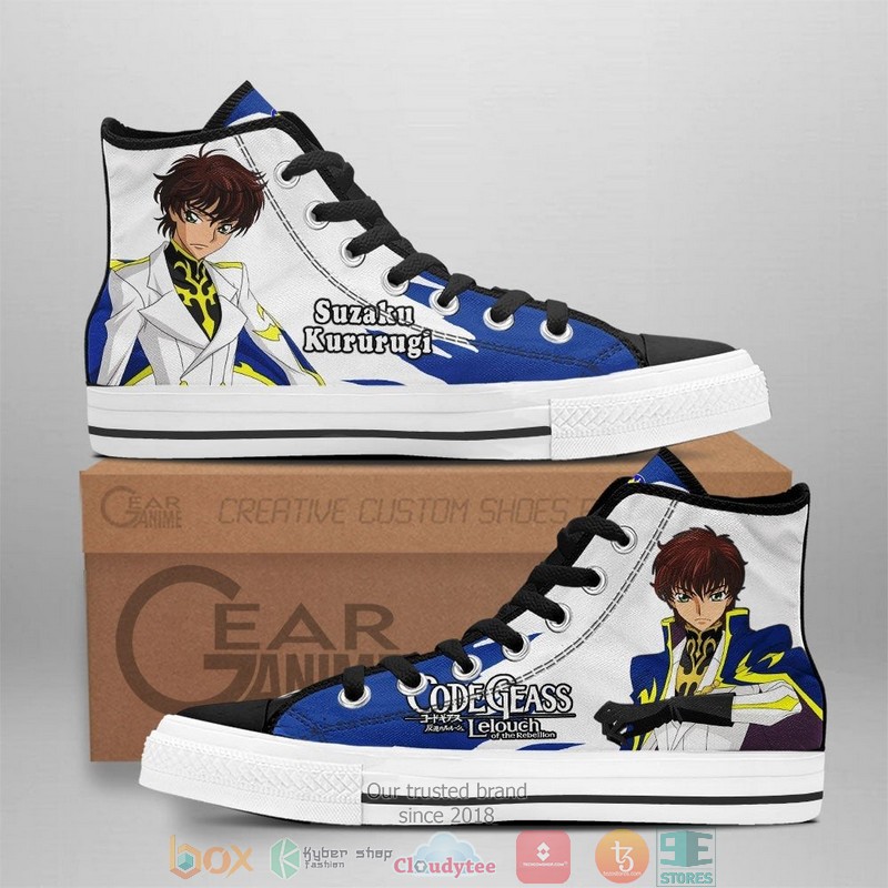 Code Geass Suzaku Kururugi High Top Canvas Shoes