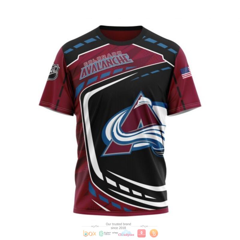 Colorado Avalanche NHL black dark red full print 3D shirt, hoodie 8 Colorado Avalanche NHL black dark red 3D shirt hoodie 1 2 3 4 5 6 7