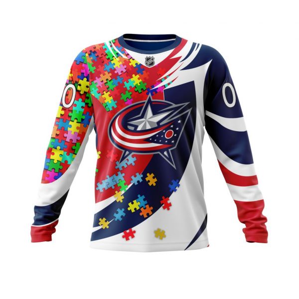 Columbus Blue Jackets Autism Awareness Personalized NHL 3d shirt, hoodie 4 Columbus Blue Jackets Autism Awareness Personalized NHL 3d shirt hoodie 1 2 3