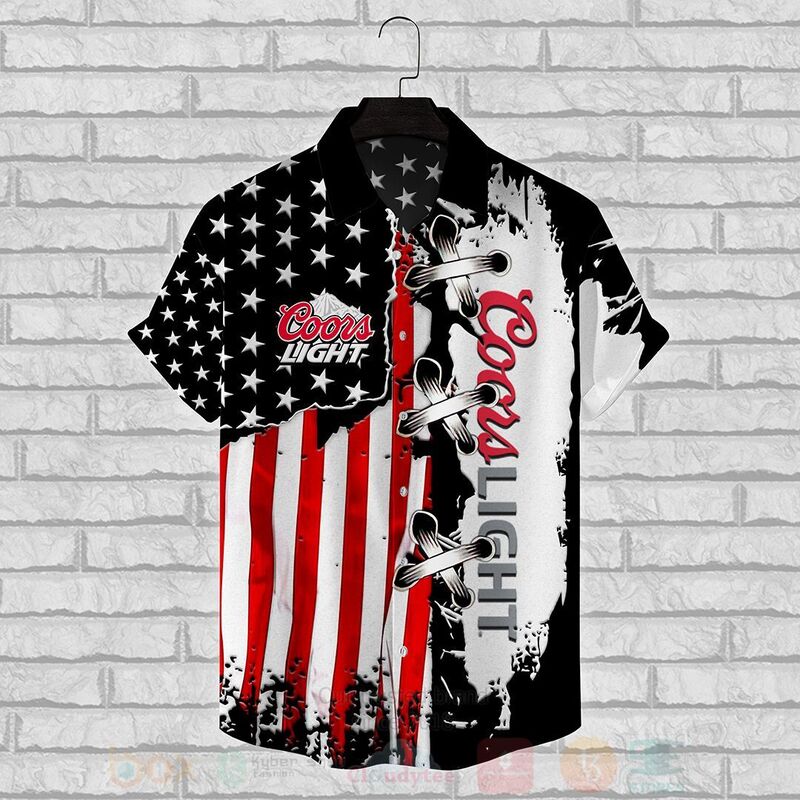 BEST Coors Light American Flag All Over Print Hawaiian Shirt 3 Coors Light American Flag Hawaiian Shirt