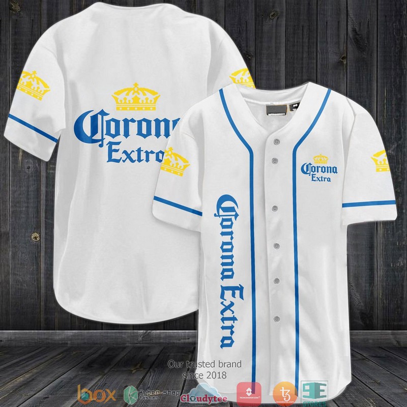 Corona Extra Beer White Baseball Jersey