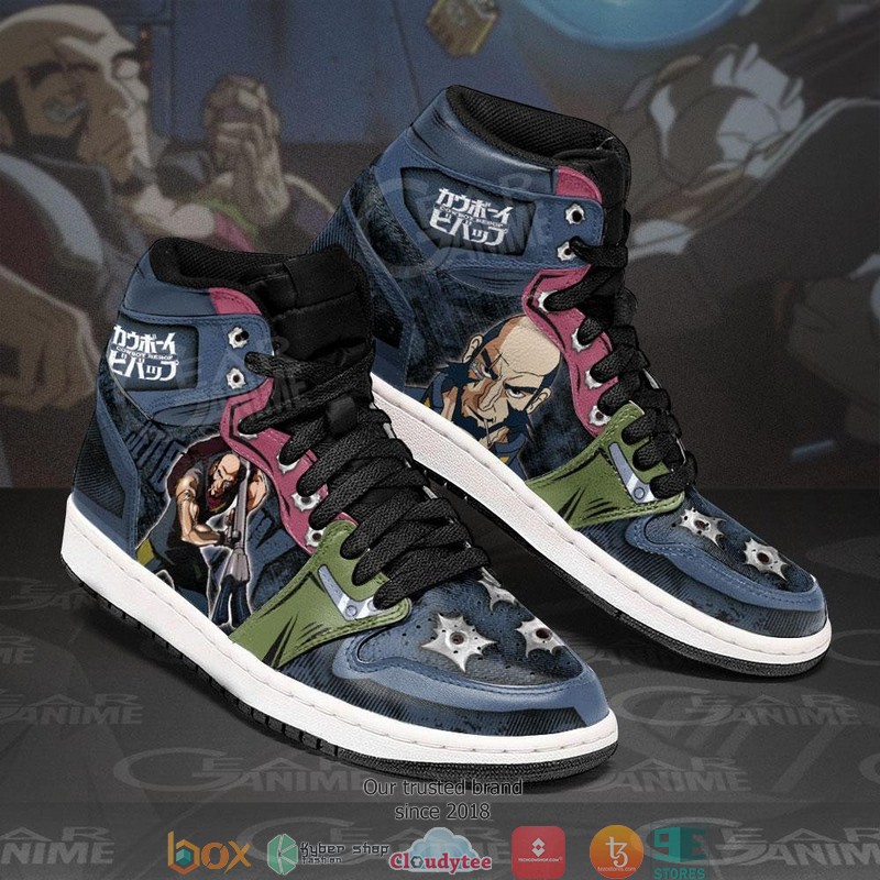 Cowboy Beebop Jet Black Anime Air Jordan High top shoes 1