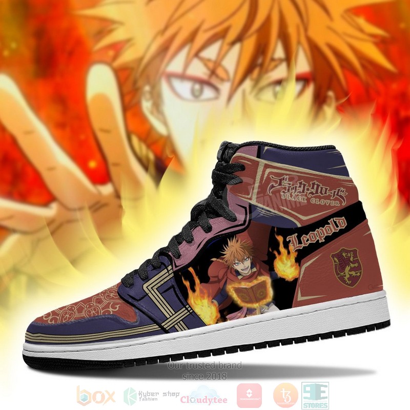 Crimson Lion Leopold Vermillion Black Clover Anime Air Jordan High Top Sneaker Shoes 3 Crimson Lion Leopold Vermillion Black Clover Anime Air Jordan High Top Shoes 1 2
