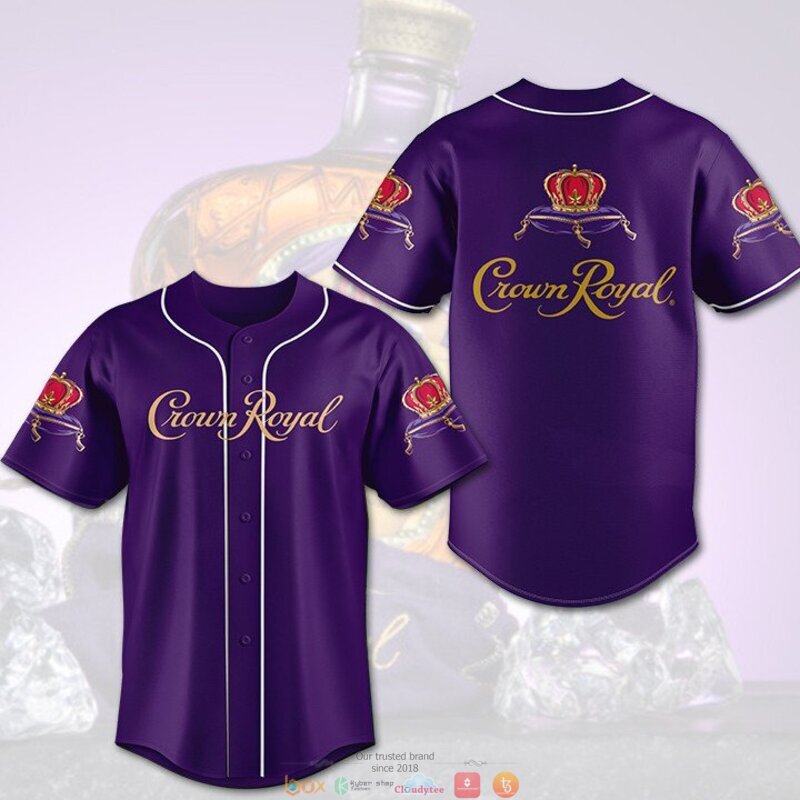 Crown Royal Purple Baseball jersey shirt 1 Crown Royal Purple Baseball Jersey