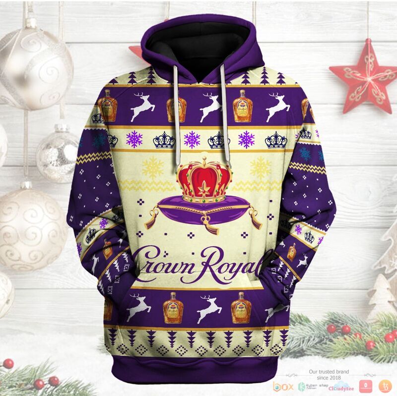 Crown Royal purple 3d hoodie