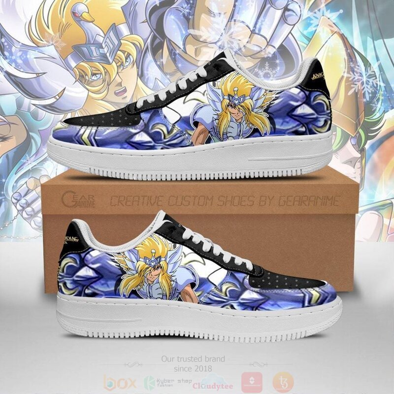 Cygnus Hyoga Uniform Saint Seiya Anime Nike Air Force Shoes
