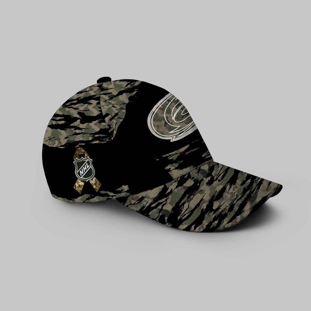 Carolina Hurricanes Camo Cap hat 2 DIY NHLVETERANTHurricanes220124 right