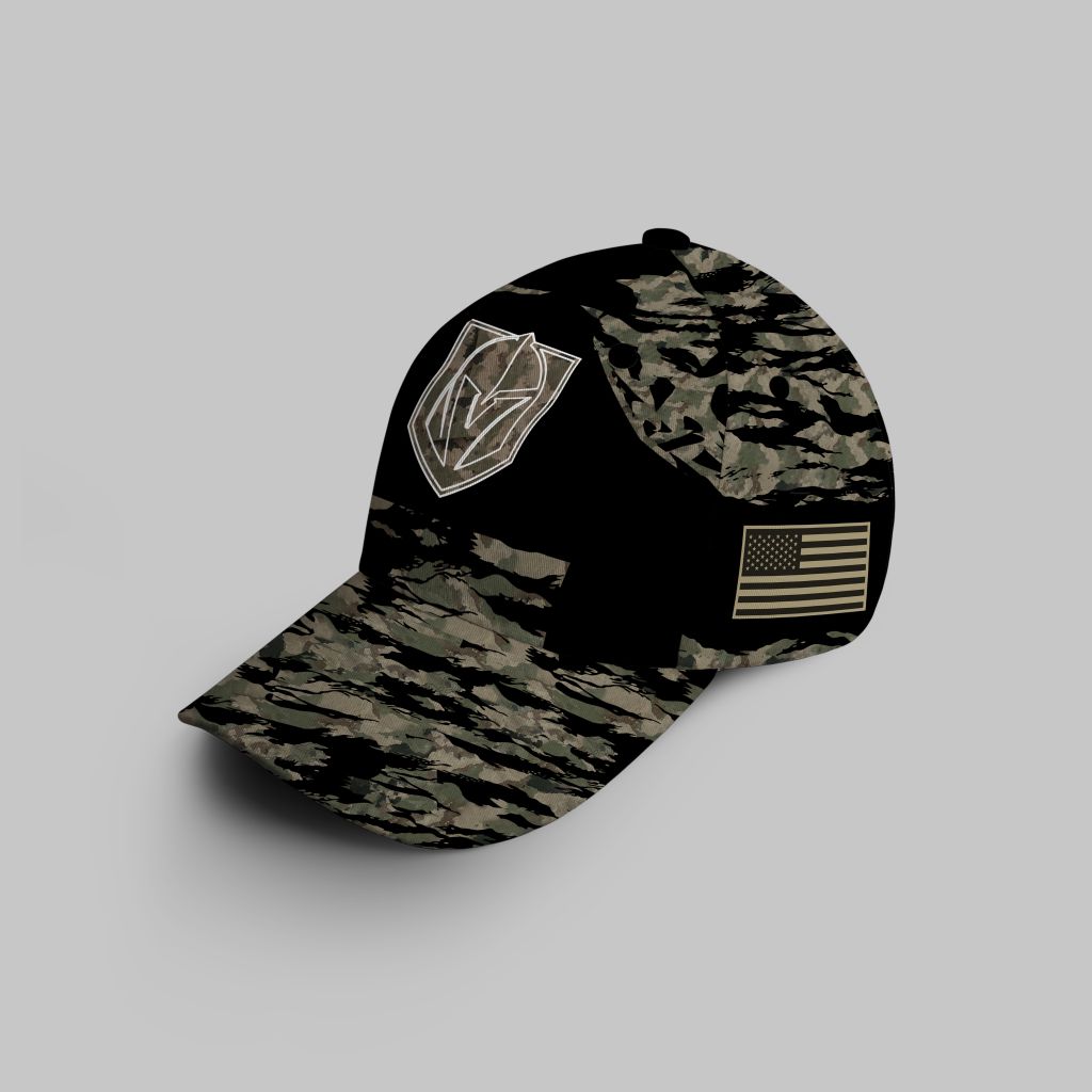 Vegas Golden Knights Camo Cap hat 3 DIY NHLVETERANTKnights220124 left