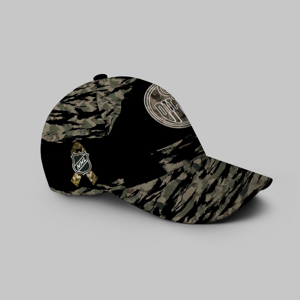 Edmonton Oilers Camo Cap hat 2 DIY NHLVETERANTOilers220124 right