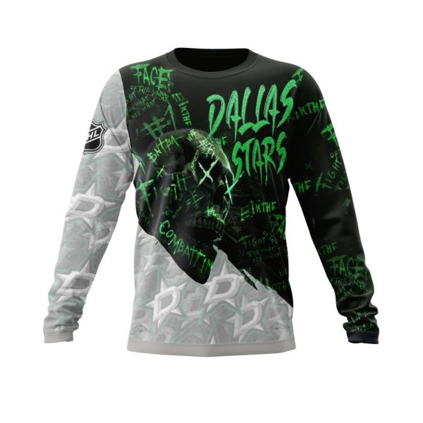 Dallas Stars Personalized NHL Skull Style 3d shirt, hoodie 4 Dallas Stars Personalized NHL Skull Style 3d shirt hoodie 1 2 3