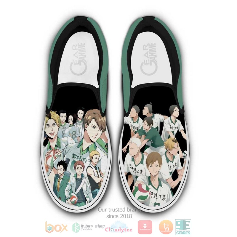 Date Tech High Anime Haikyuu Slip On Shoes