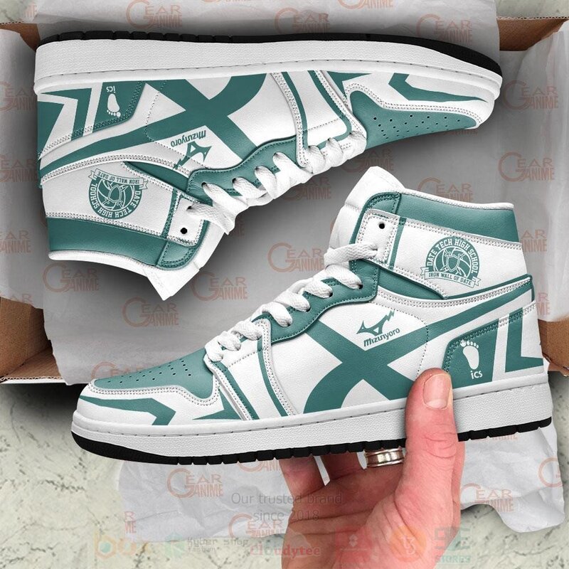 Dateko Date Tech High Haikyuu Anime Air Jordan High Top Shoes 1 2