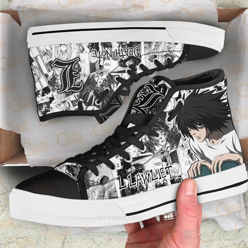 Death Note L Lawliet Custom Manga Anime High Top Shoes 1