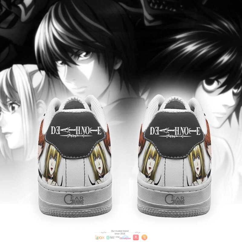 Death Note L Lawliet Light Yagami Misa Misa Anime Nike Air Force Sneaker Shoes 3 Death Note L Lawliet Light Yagami Misa Misa Anime Nike Air Force Shoes 1 2