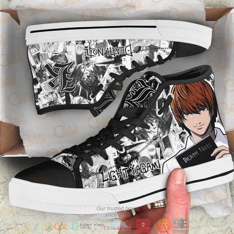 Death Note Light Yagami High Top Canvas Shoes 1