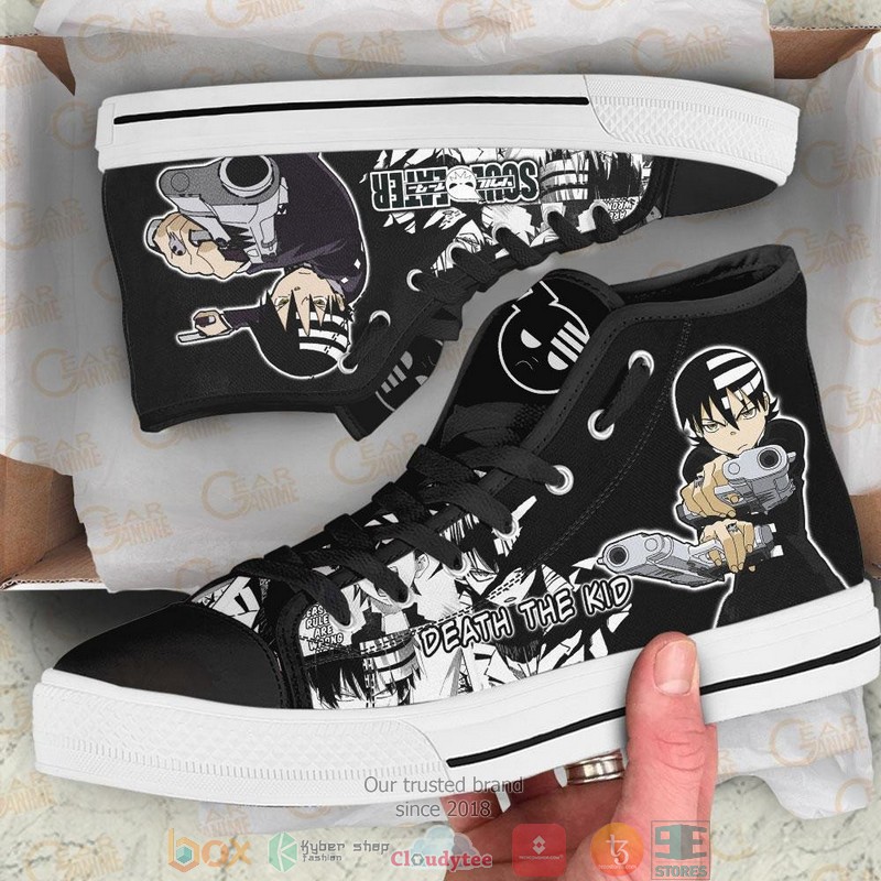 Death the Kid Soul Eater High Top Canvas Shoes 1