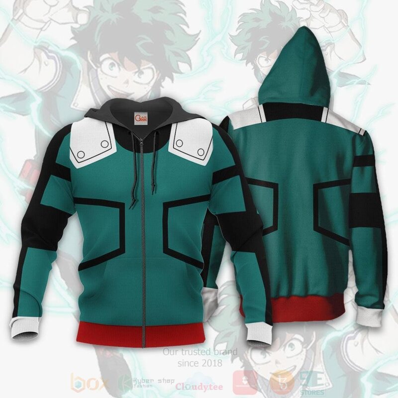 Deku Izuku Midoriya Costume My Hero Academia Anime 3D Hoodie Shirt