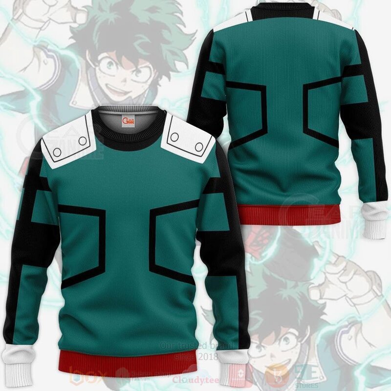 BEST Deku Izuku Midoriya Costume My Hero Academia Anime 3D Hoodie, T-Shirt 2 Deku Izuku Midoriya Costume My Hero Academia Anime 3D Hoodie Shirt 1