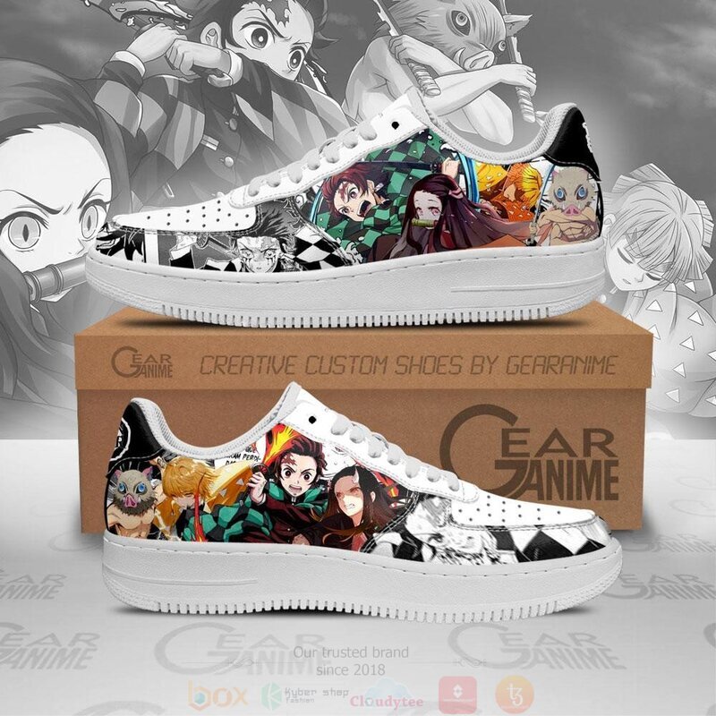 Demon Slayer Air Mixed Manga Style Anime Nike Air Force Shoes