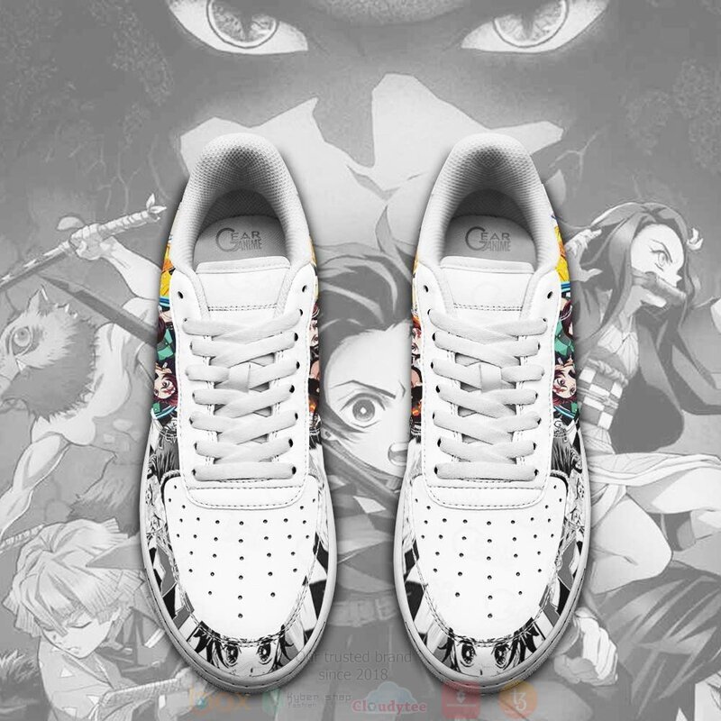 Demon Slayer Air Mixed Manga Style Anime Nike Air Force Shoes 1