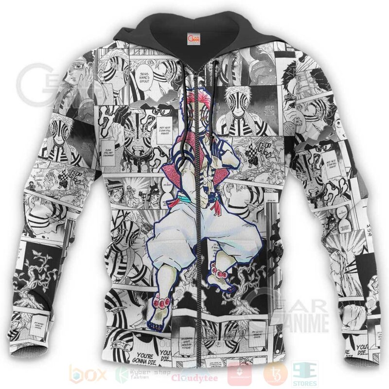 BEST Demon Slayer Akaza Anime Mix Manga KNY 3D Hoodie, T-Shirt 8 Demon Slayer Akaza Anime Mix Manga KNY 3D Hoodie Shirt 1 2 3 4 5 6 7