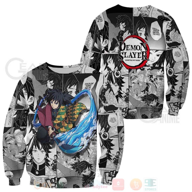 BEST Demon Slayer Giyu Tomioka Anime Mix Manga KNY 3D Hoodie, T-Shirt 2 Demon Slayer Giyu Tomioka Anime Mix Manga KNY 3D Hoodie Shirt 1