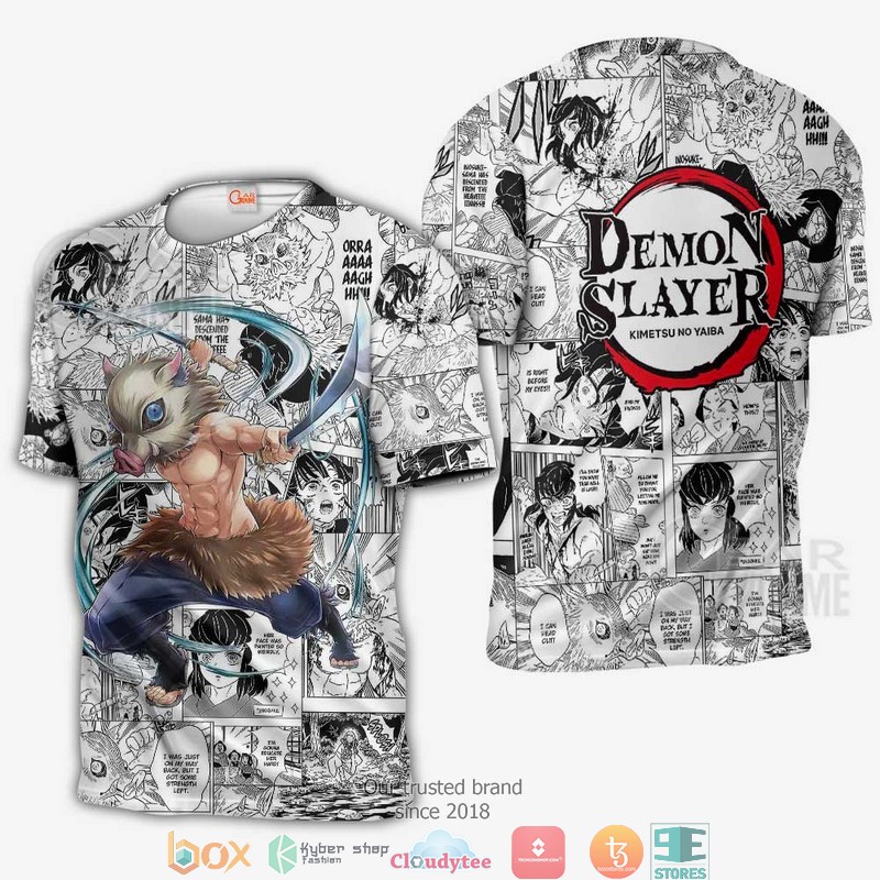 Demon Slayer Inosuke Anime Mix Manga KNY 3d shirt, hoodie 3 Demon Slayer Inosuke Anime Mix Manga KNY 3d shirt hoodie 1 2