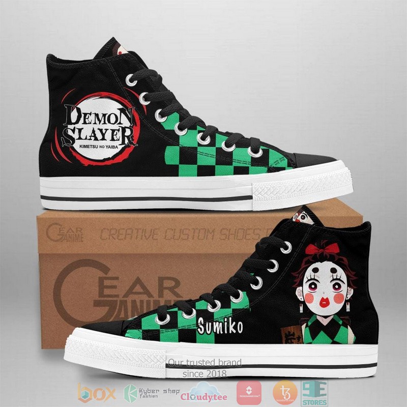 Demon Slayer Tanjiro Sumiko Funny High Top Canvas Shoes