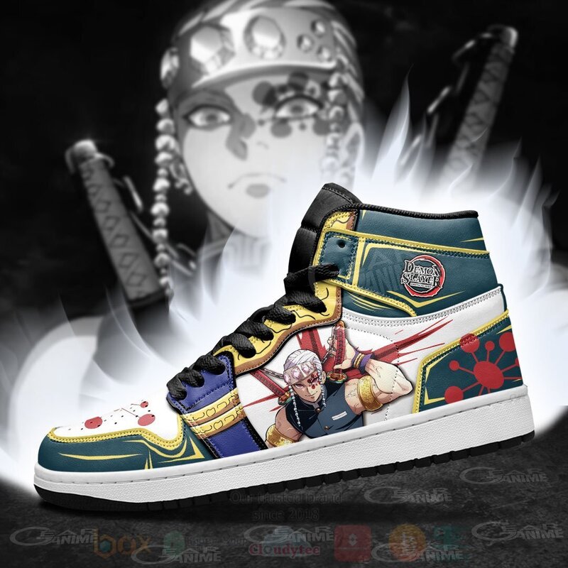 Demon Slayer Uzui Tengen Custom Anime Air Jordan High Top Shoes 1 2 3 4