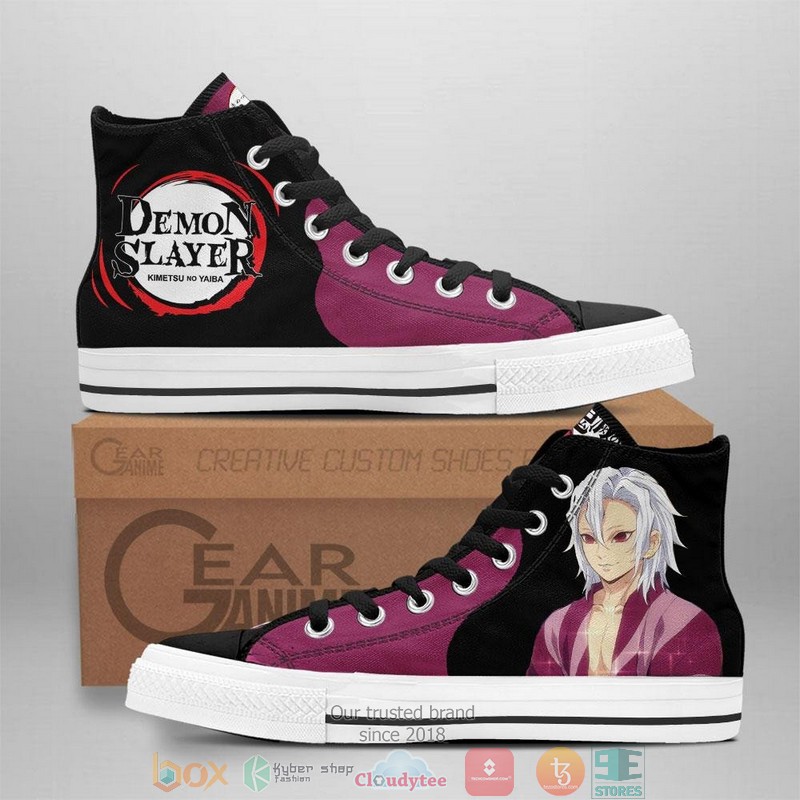 Demon Slayer Uzui Tengen No Makeup High Top Canvas Shoes 9 Demon Slayer Uzui Tengen No Makeup High Top Canvas Shoes