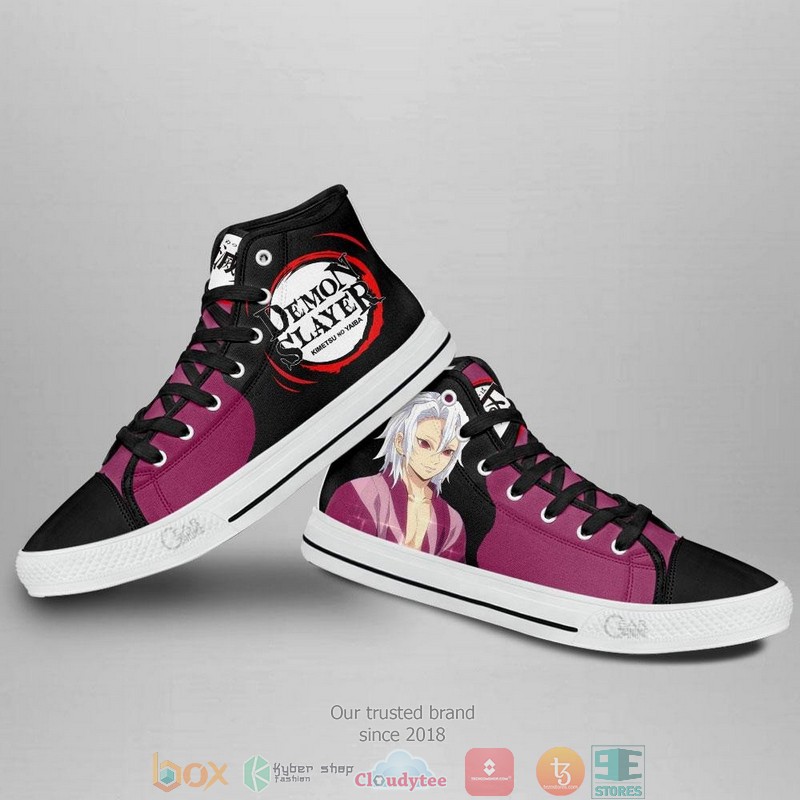 Demon Slayer Uzui Tengen No Makeup High Top Canvas Shoes 3 Demon Slayer Uzui Tengen No Makeup High Top Canvas Shoes 1 2