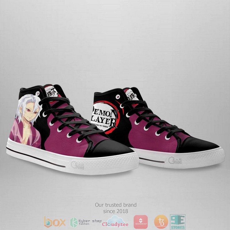 Demon Slayer Uzui Tengen No Makeup High Top Canvas Shoes 4 Demon Slayer Uzui Tengen No Makeup High Top Canvas Shoes 1 2 3
