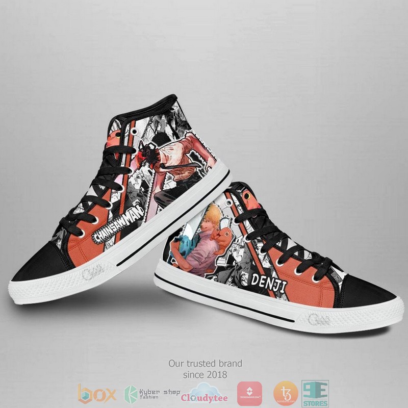 Denji Chainsaw Man High Top Canvas Shoes 3 Denji Chainsaw Man High Top Canvas Shoes 1 2
