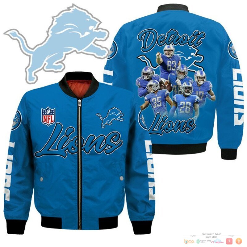 Detroit Lions players NFL Bomber Jacket
