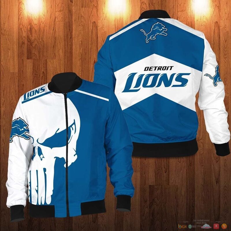 Detroit Lions punisher skull Bomber Jacket