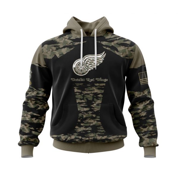 Detroit Red Wings Honors Veterans And Military Members 3d shirt hoodie