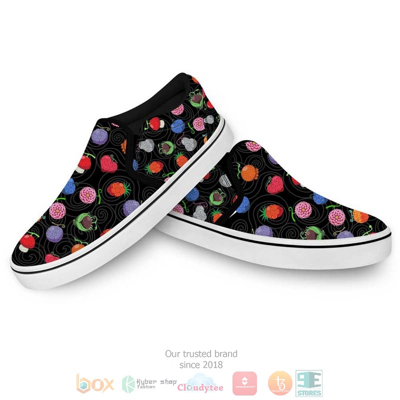 Devil Fruits Anime One Piece Slip-On Sneaker Shoes 4 Devil Fruits Anime One Piece Slip On Shoes 1 2 3