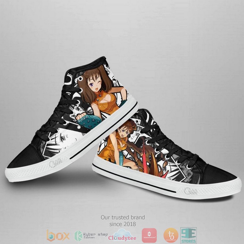 Diane Seven Deadly Sins High Top Canvas Shoes 3 Diane Seven Deadly Sins High Top Canvas Shoes 1 2