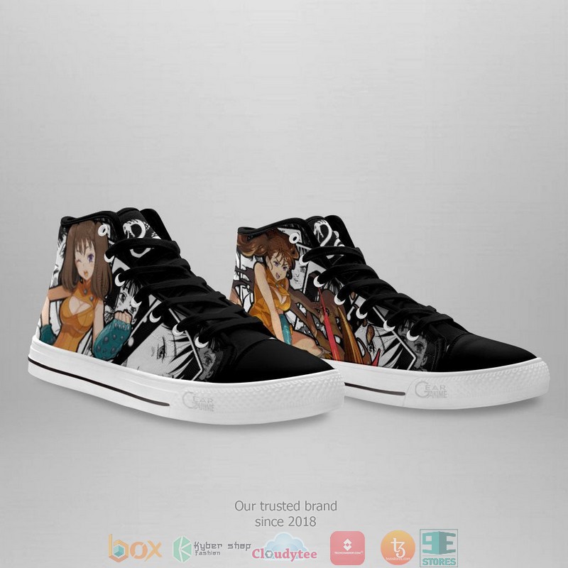 Diane Seven Deadly Sins High Top Canvas Shoes 4 Diane Seven Deadly Sins High Top Canvas Shoes 1 2 3