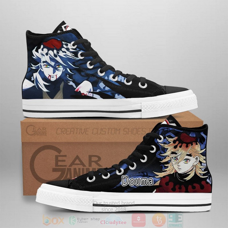 Douma Demon Slayer Anime Canvas High Top Shoes