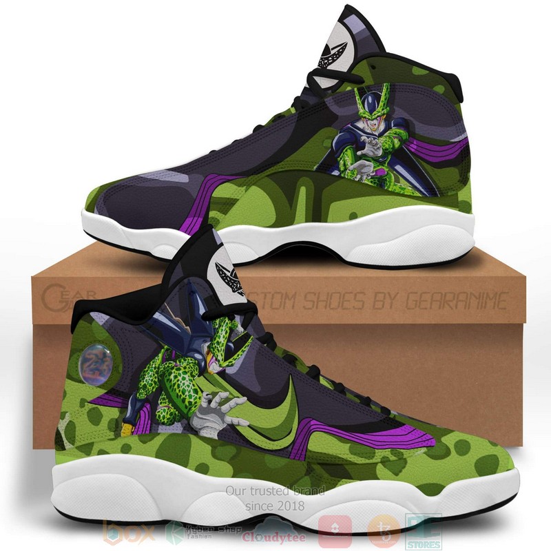 Dragon Ball Cell Anime DBZ Air Jordan 13 Sneaker Shoes 8 Dragon Ball Cell Anime DBZ Air Jordan 13 Shoes
