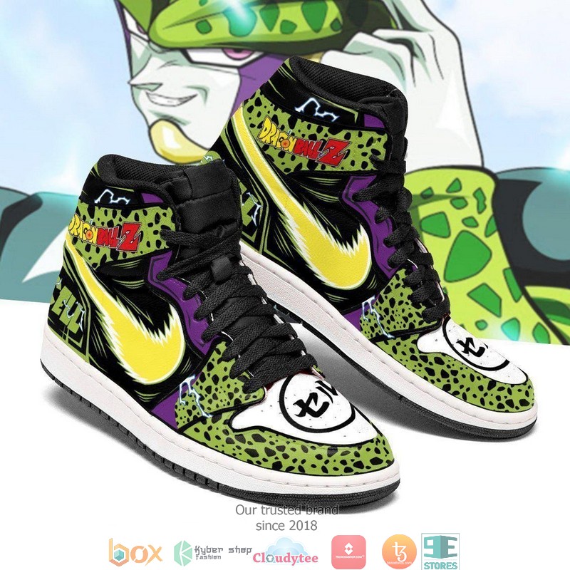 Dragon Ball Cell Anime Dragon Ball Air Jordan High Top Shoes