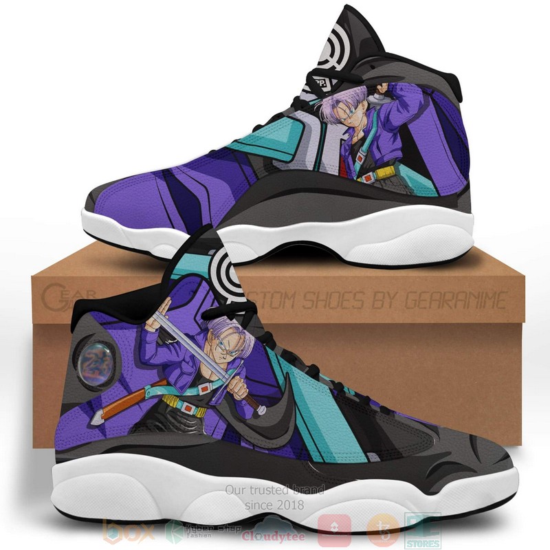 Dragon Ball Future Trunks Anime DBZ Air Jordan 13 Sneaker Shoes 1 Dragon Ball Future Trunks Anime DBZ Air Jordan 13 Shoes