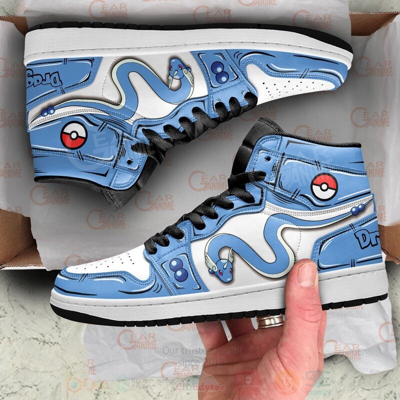 Dragonair Custom Pokemon Anime Air Jordan High Top Shoes 1