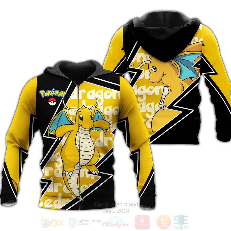Dragonite Costume Pokemon Anime 3D Hoodie Shirt