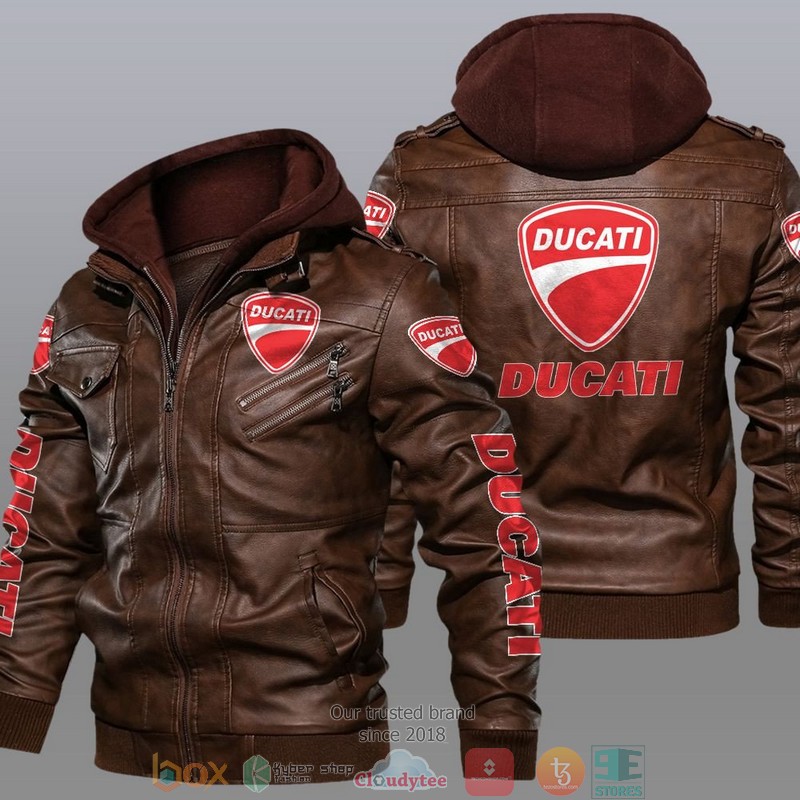 Ducati Car brand Leather Jacket 2 Ducati Car brand Leather Jacket 1