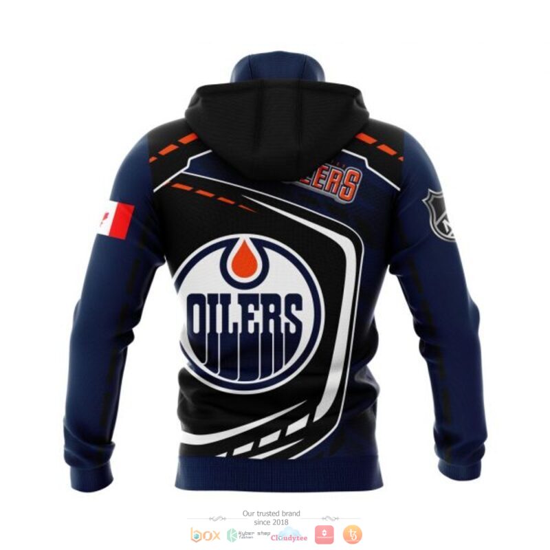 Edmonton Oilers NHL black blue full print 3D shirt, hoodie 5 Edmonton Oilers NHL black blue 3D shirt hoodie 1 2 3 4
